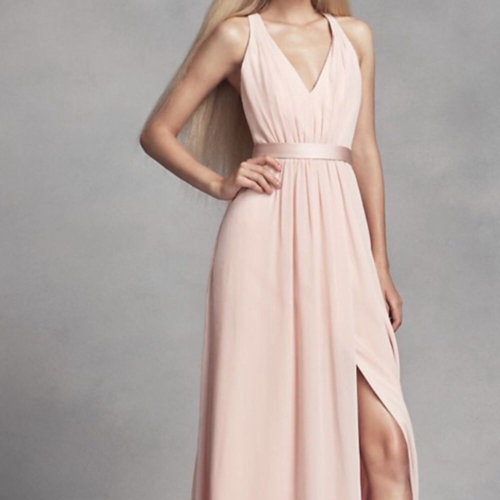 Size 12 blush David’s Bridal Vera Wang dress